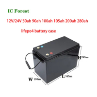 12v 24V Lifepo4 Battery Box 12v 24V 50ah 90ah 100ah 200ah 280ah Solar Cells Case RV Lifepo4 Battery 