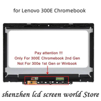 11.6" LCD For Lenovo Chromebook 300e 2nd Gen LED LCD Display Touch Screen Assembly with Frame for Lenovo 300e LCD Screen