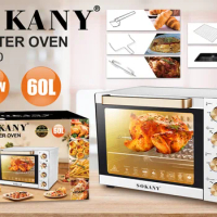 02 SOKANY10010 Electric Oven 60L Large Capacity Household Multifunctional for Cake Baking