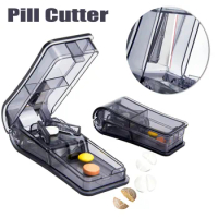 1Pc Pill Cutter Medicine Box Pill Cutting Splitter Drugs Tablet Cutter Divider Portable Storage Case Pill Box Pill Case Splitter
