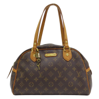 【二手名牌BRAND OFF】LOUIS VUITTON LV 路易威登 棕色 原花 帆布 Montorgueil PM 手提包 保齡球包 M95565