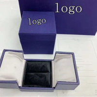 New Blue Double Open Door Necklace Packaging Box Original c..t Necklace Ring Bracelet Packaging Gift Box