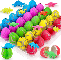 60PCS Small Hatching Dinosaur Eggs for Dinosaur Party Favors Easter Egg Hunt Birthday Goodie Bag Stu
