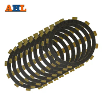 AHL Motorcycle Clutch Friction Plates Kit Set for YAMAHA FZR1000 (1995) / YZF R6 (2007) Bakelite Clutch Lining 9PCS #CP-0004