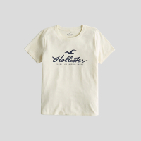 Hollister 海鷗 HCO 熱銷印刷文字海鷗圖案短袖T恤(女)-米色