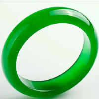 Natural Green Jade Stone Bangle Women Fashion Jewelry Accessories Mens Handmade Real Jades Bangles For Girlfriend Mom Gifts