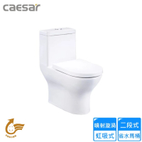 【CAESAR 凱撒衛浴】二段式省水單體馬桶/管距30(CF1354 不含安裝)
