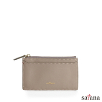 【satana】Leather 不簡單迷你錢包 奶茶色 SLG0630 | 包包 皮革包 皮包 皮革錢包 錢包
