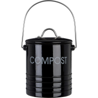 【Premier】提式廚餘桶 黑2L(回收桶 垃圾桶 收納桶 餿水桶)