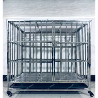 Stainless steel dog cage medium-sized large dog cat cage house cage chat cat cage pet cage for cat large cage