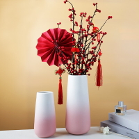 簡約現代創意小清新文藝臺面陶瓷插花瓶鮮花水養干花客廳家居擺件