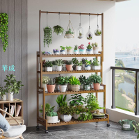 陽臺花架可移動多層簡約花卉花架子室內客廳落地式綠蘿多肉花盆架