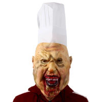 Bloody Butcher Latex Mask Halloween Horror Fancy Dress Party Costume Props Haunted House Cosplay Headgear