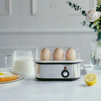 Multi-function Egg Cooker Household Mini Breakfast Egg Machine Automatic Power Off anti-dry Egg Boiler Stainless Steel 220V