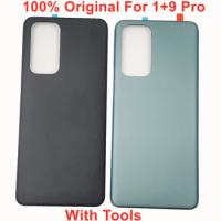 For OnePlus 9 Pro Original Back Door Lid Hard Gorilla Glass Battery Cover 1+ 9 Pro Rear Housing Panel Case + Adhesive Glue