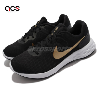 Nike 慢跑鞋 Revolution 6 NN 運動 男鞋 輕量 透氣 舒適 避震 路跑 健身 黑 金 DC3728002
