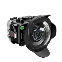 Seafrogs 40m/195ft Waterproof Underwater Housing Camera Diving Case With Glass Dome Port Fisheye for SONY A6600