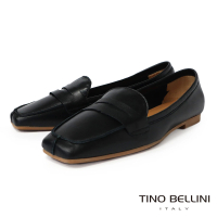 【TINO BELLINI 貝里尼】義大利進口方頭便仕樂福鞋FZLT010(黑色)