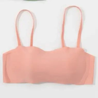 Young Curves Bra Cherie Intimates Bandeau Wireless C03-10418B 34B/075 Peach
