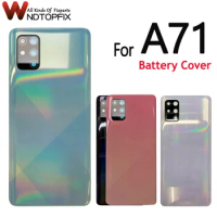 Back Cover For Samsung Galaxy A71 Phone Panel Housing Case Rear Door For Samsung A71 A715F Battery Cover With Camera Glass Lens
