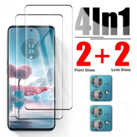 4 In 1 Camera Lens Screen Protector Tempered Glass Case Cover For Motorola Edge40 Edge 40 Neo Pro 5G Protective Glass Edge40Neo