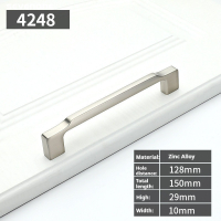 Modern Simple Silver Cabinet Handle Kitchen Drawer Handle Cabinet Door Handle Zinc Alloy Cabinet Han