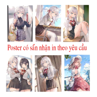 Poster ảnh tranh treo Light Novel Arya-san bàn bên thi thoảng lại thả thính tôi bằng tiếng nga