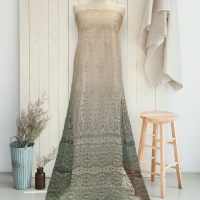 Kain Tulle Bordir Gradasi Motif Bunga Renda Non Payet Grade A Premium ( 1 klik = 0.5 m )