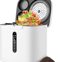 4L Larger Capacity Electric Kitchen Composter,Smart Compost Bin Indoor/Outdoor, with Smart LED Display,Odorless/Auto-Cleaning
