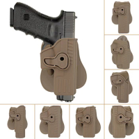 Psitol Gun Paddle Holster OWB for GLOCK 17 19 1911 Beretta 92 SIG SAUER S&amp;W M&amp;P 9MM Airsoft Holster Holder Case (Tan Color)