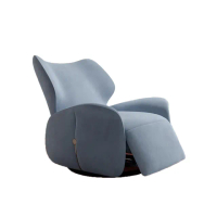 【Taoshop 淘家舖】單人沙發布藝休閒椅客廳現代輕奢創意設計師電動功能躺椅D212(電動伸展)