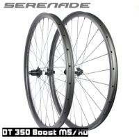 Serenade XCO Cycling 29er Boost Bike Wheelset XD Hub MTB Ultralight Straight 36mm Wide 25mm Depth Mountain Carbon Rims