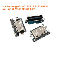 ขั้วต่อแท่นชาร์จพอร์ต USB, 10-100PCS, 18 พิน, สำหรับ Samsung A31 A315F A12 A125 A125F A41 A415F M30S