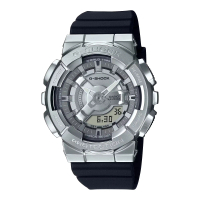【CASIO 卡西歐】G-SHOCK 金屬色錶盤指針數位雙顯錶(GM-S110-1A)