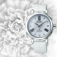 【SEIKO 精工】LUKIA 25周年紀念銀座美學機械女錶-白x銀/34.8mm(SPB133J1/6R35-00N0W)