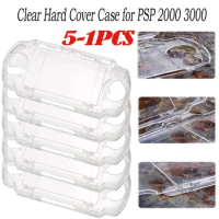5-1PCS Clear Housing for PSP 2000 3000 Hard Carry Cover Case Snap-in Crystal Protector Case Molds for Sony PS Gaming Accessories