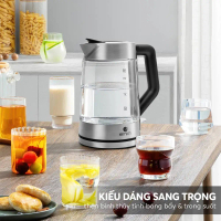 Ấm Siêu Tốc Thuỷ Tinh Elmich KEE-8458 | Dung Tích 1,7L - 2200W, Ấm Đun Siêu Tốc Elmich Chính Hãng