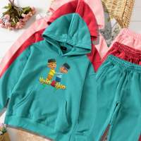 BAJU SETELAN HOODIE ANAK LAKI LAKI UPIN DAN IPIN
