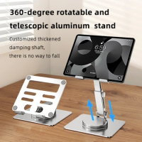 Phone Tablet 360° Rotation Stand For iPad iPhone Xiaomi Cellphone Smartphone Telephone Mobile Phones Aluminum Alloy Reader Stand