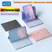 ASH Round Keyboard 360 Rotatable Case for Lenovo Tab P11 Plus J606F J616 P11 Pro J706F J716F P11 2nd 11.5 M10 Plus 3rd 10.6