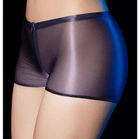 Fashion Shorts SM Mesh Thin Sheer New Women Underwear Breathable Transparent Zipper Opening Sexy Women Shorts 2024 New S8UU