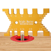 Tenon Caliper Gauge Aluminum Dovetail Jig High Precision MM/Inch Saw Table Machine Gauge Saw Ruler Woodworking Measuring Tool