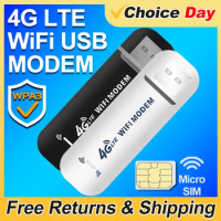 NEW Portable USB Dongle Wireless 4G LTE WiFi Router 150Mbps Modem Stick Mobile Broadband Sim Card Adapter MU-MIMO Home Office