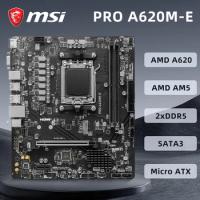 MSI PRO A620M-E Motherboard Socket AM5 Support Ryzen 9 7900X3D 7900X R7 7800X3D R5 7600 AMD A620 Chipset 2x DDR5 128GB Micro ATX