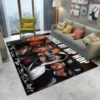 Legend Star Hip Hop Rapper Art Carpet Rug for Home Living Room Bedroom Sofa Doormat Decor,kids play Area Rug Non-slip Floor Mat