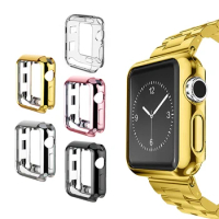 200x 360 Slim Watch Cover for Apple Watch Case 6 SE 5 4 3 2 1 42MM 38MM Soft Clear TPU Screen Protector for iWatch 4 3 44MM 40MM