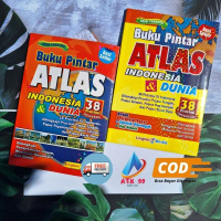 ATLAS DUNIA Terbaru 38 Provinsi/Buku Atlas/Peta Dunia/Atlas Terlengkap/Buku Sejarah/Atlas