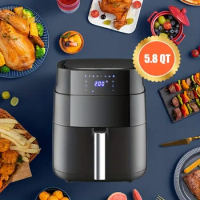 Smart 5L Air Fryer - Fully Automatic, Multifunctional, Large Capacity French Fries Maker with Healthy Cooking Benefits