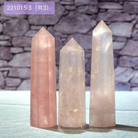 粉晶拋光晶柱221015-3號(共3支)~在生活的每個片刻看見愛、給出愛、成為愛~ 粉晶柱 水晶柱 🔯聖哲曼🔯