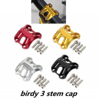 Vertical folding bicycle stem cover for birdy 3 headset cap titanium screw Full CNC alloy stem cap for Birdy Mark 3 frame
